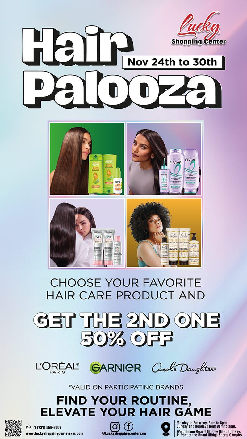 Hair Palooza story: choose your favorite hair care product and get the second one 50% off